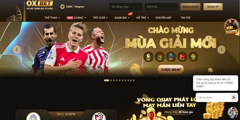 Bet thủ nhấn chọn mục đăng nhập để gửi yêu cầu đến hệ thống Oxbet